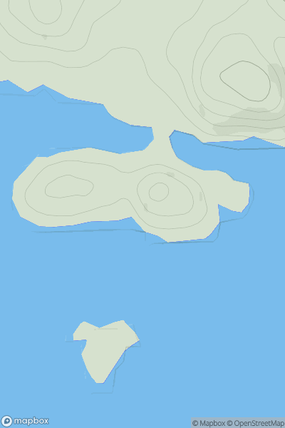 Thumbnail image for Eilean Aoidhe showing contour plot for surrounding peak