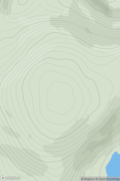 Thumbnail image for Beinn Direach showing contour plot for surrounding peak