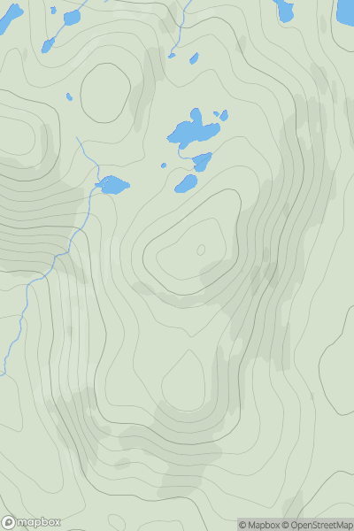 Thumbnail image for Dubh Bheinn SE Top showing contour plot for surrounding peak