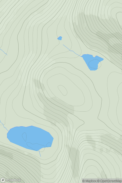 Thumbnail image for Meall Bhig showing contour plot for surrounding peak