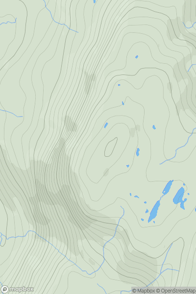 Thumbnail image for Ben Garrisdale NW Top showing contour plot for surrounding peak