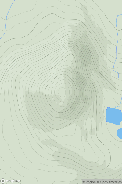 Thumbnail image for Cnoc nan Cuilean showing contour plot for surrounding peak