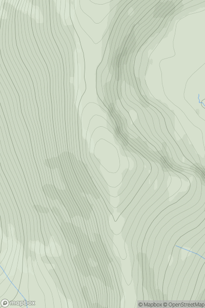 Thumbnail image for Beinn Achaladair South Top showing contour plot for surrounding peak