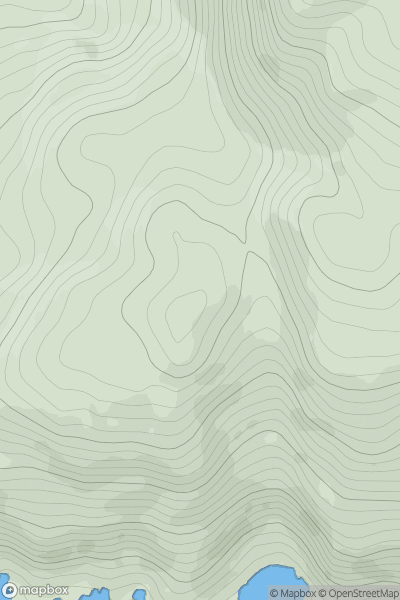 Thumbnail image for Cruach Coire Buidhe showing contour plot for surrounding peak