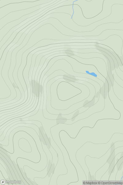 Thumbnail image for Beinn Thrasda showing contour plot for surrounding peak