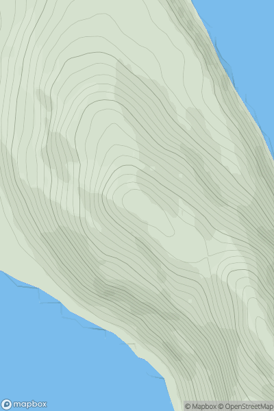 Thumbnail image for Mullach Beag showing contour plot for surrounding peak