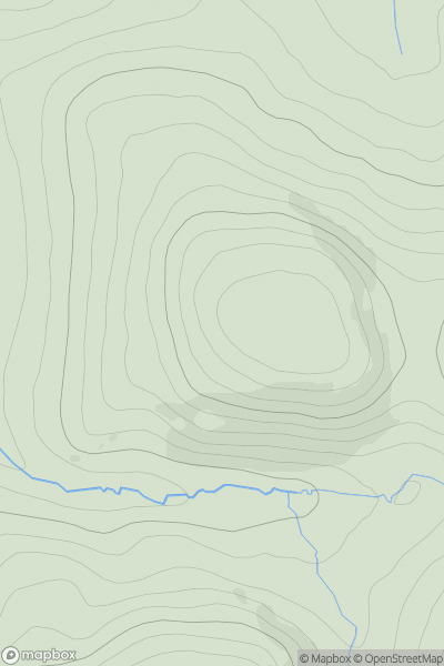 Thumbnail image for Beinn Ghibheach showing contour plot for surrounding peak