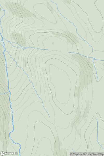 Thumbnail image for Beinn Bhiorgaig showing contour plot for surrounding peak