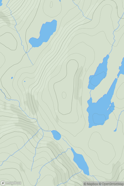 Thumbnail image for Druim Airigh an t-Sluic showing contour plot for surrounding peak