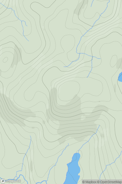 Thumbnail image for Clachaig Mhor showing contour plot for surrounding peak