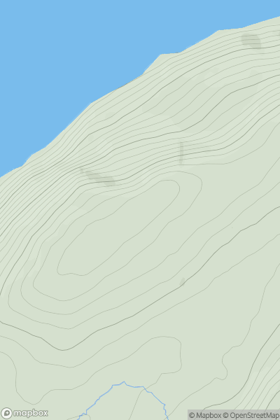 Thumbnail image for Creagan Fhithich showing contour plot for surrounding peak