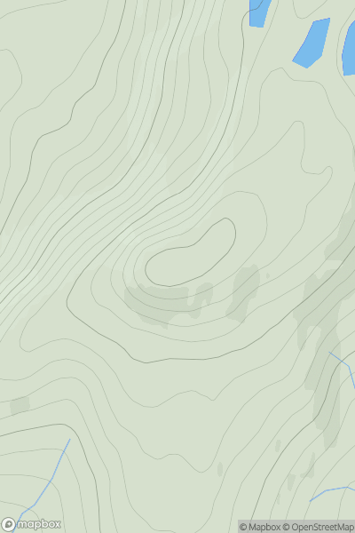 Thumbnail image for Feinne-bheinn Mhor showing contour plot for surrounding peak