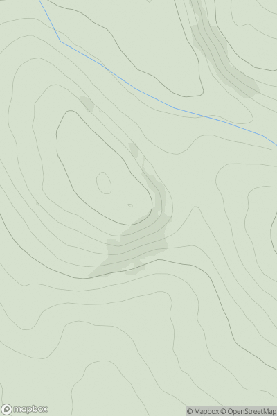 Thumbnail image for Beinn na Doire Leithe showing contour plot for surrounding peak