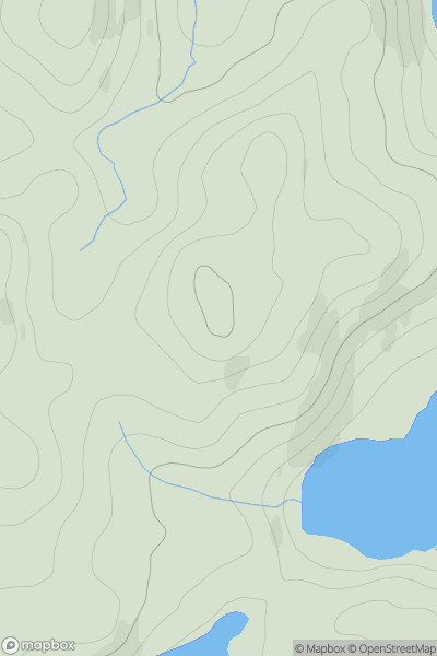 Thumbnail image for Na h-Ursainnan East Top showing contour plot for surrounding peak