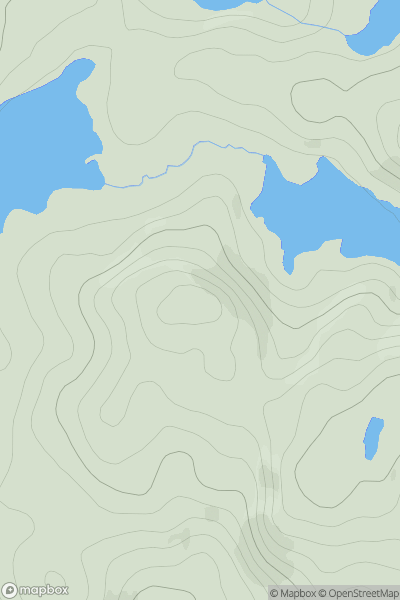 Thumbnail image for Staon Bheinn NW Top showing contour plot for surrounding peak