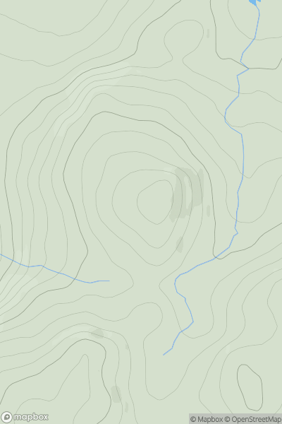 Thumbnail image for Tom Uaine Mor showing contour plot for surrounding peak