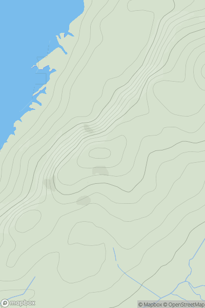Thumbnail image for Cnoc nam Muc-clach showing contour plot for surrounding peak