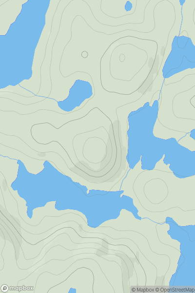 Thumbnail image for Cnoc an Loch showing contour plot for surrounding peak