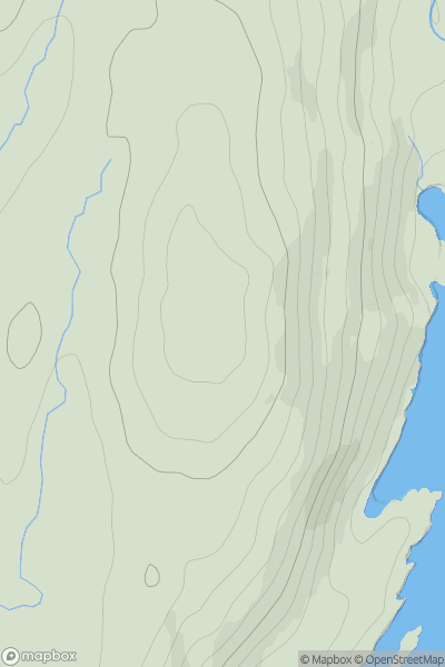 Thumbnail image for Cnoc na Glaic Moire showing contour plot for surrounding peak