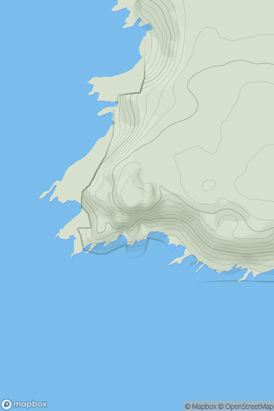 Thumbnail image for Mull of Oa showing contour plot for surrounding peak