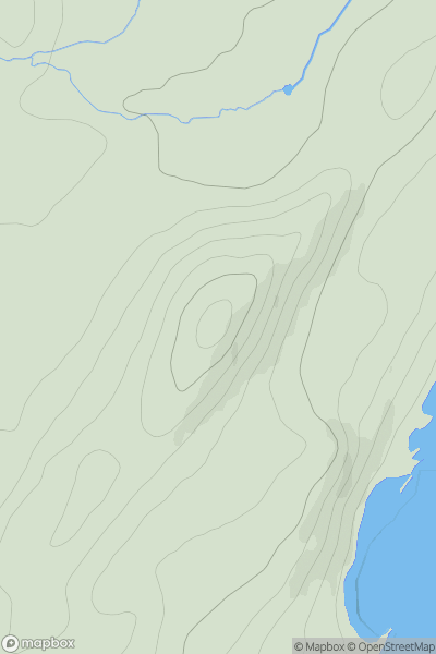 Thumbnail image for Crackaig Hill showing contour plot for surrounding peak