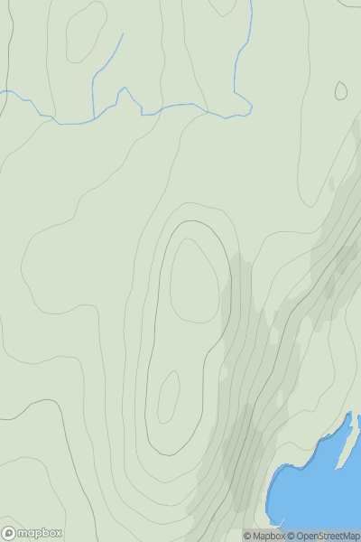 Thumbnail image for Cnoc an Lomair showing contour plot for surrounding peak