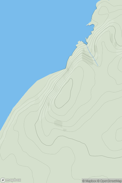 Thumbnail image for Binnein Riabhach showing contour plot for surrounding peak