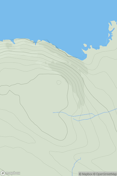 Thumbnail image for Cnoc Mor Ghrasdail showing contour plot for surrounding peak