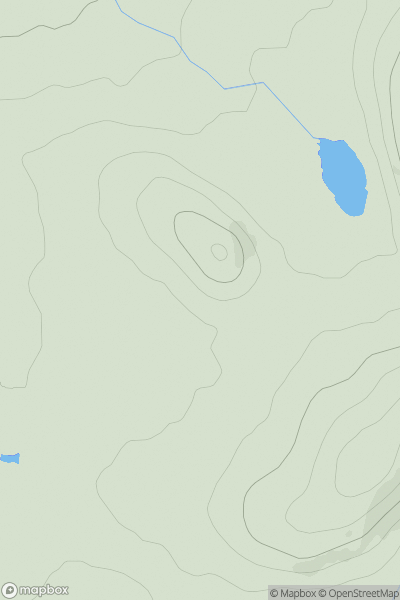 Thumbnail image for Maol nan Caorach showing contour plot for surrounding peak