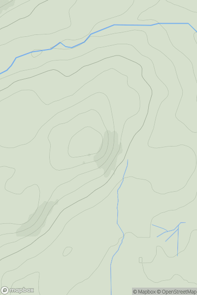 Thumbnail image for Cnoc Mor na Claigin showing contour plot for surrounding peak
