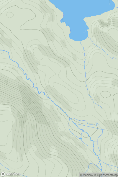 Thumbnail image for Cruach Glen Trosdale showing contour plot for surrounding peak