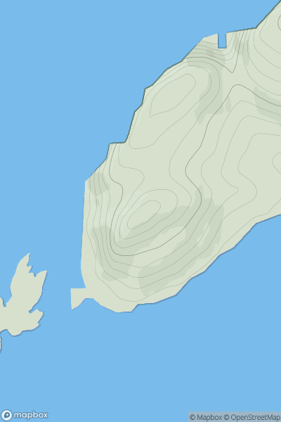Thumbnail image for Cnoc Port nan Aidhean showing contour plot for surrounding peak