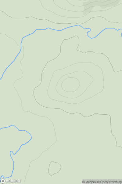 Thumbnail image for Cnoc Cro a' Mhail showing contour plot for surrounding peak
