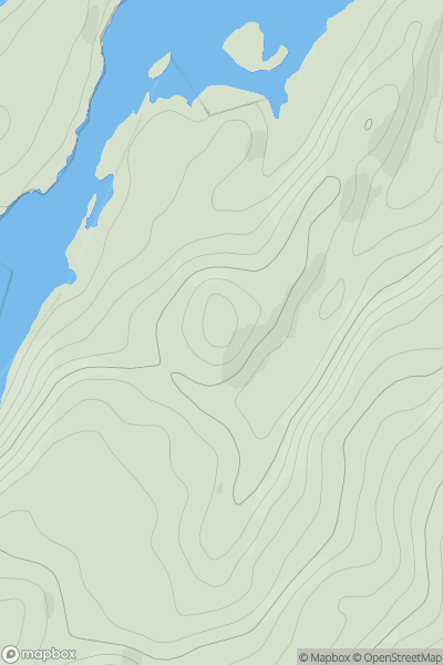Thumbnail image for Cnoc Cumnann Beag showing contour plot for surrounding peak