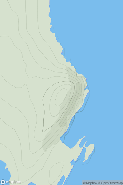 Thumbnail image for Cnocan Soilleir showing contour plot for surrounding peak