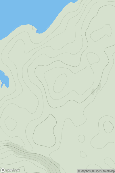 Thumbnail image for Cnoc Lochana' Tana showing contour plot for surrounding peak