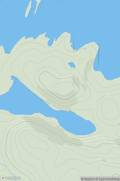 Thumbnail image for Cnoc Rubha a' Choire showing contour plot for surrounding peak