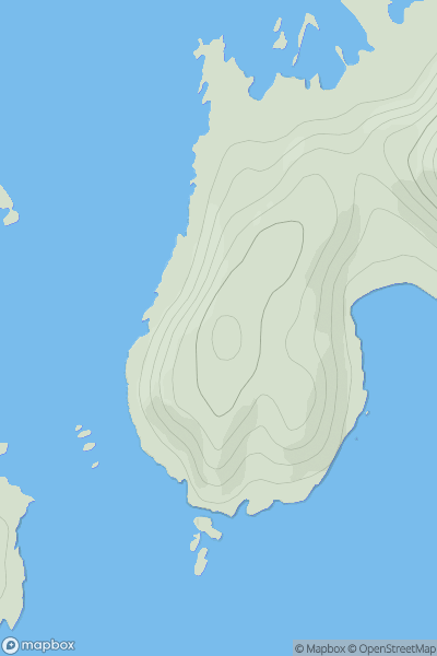 Thumbnail image for Garbh Cheathramh showing contour plot for surrounding peak