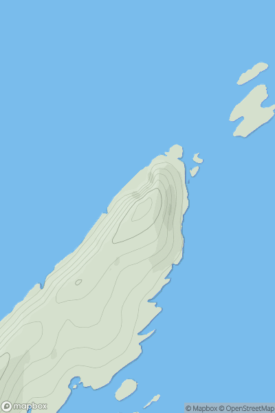 Thumbnail image for Eileach an Naoimh showing contour plot for surrounding peak