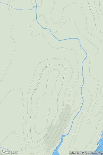 Thumbnail image for Cnoc Ruairidh showing contour plot for surrounding peak