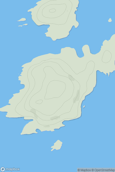 Thumbnail image for Eilean Dubh Mor showing contour plot for surrounding peak