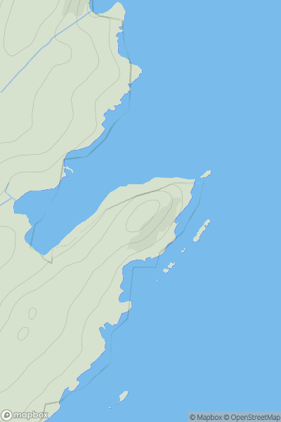 Thumbnail image for Torr a' Mhealain showing contour plot for surrounding peak
