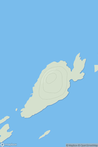 Thumbnail image for A' Chuli showing contour plot for surrounding peak
