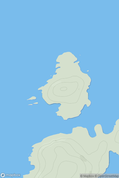 Thumbnail image for Eilean Dubh Beag showing contour plot for surrounding peak