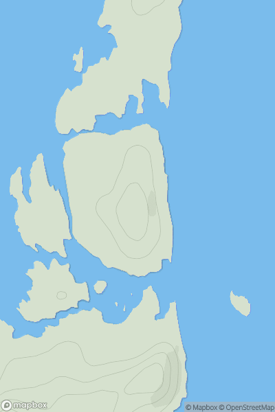 Thumbnail image for Fiola Meadhonach showing contour plot for surrounding peak