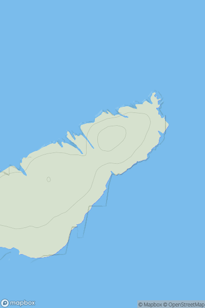 Thumbnail image for Carn a' Mhanaich (Nave Island) showing contour plot for surrounding peak