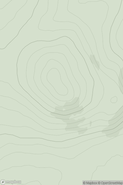 Thumbnail image for Beinn an Fhudair showing contour plot for surrounding peak