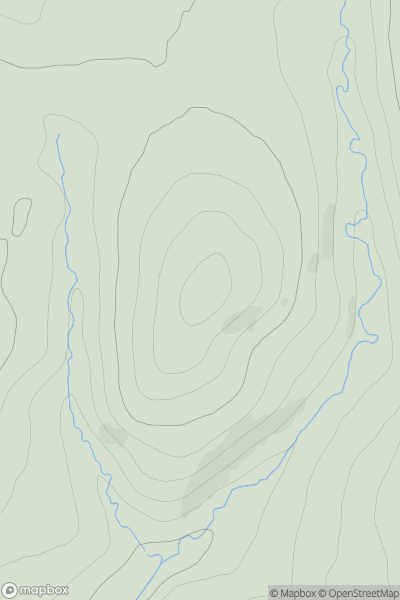 Thumbnail image for Tom a' Chlaven showing contour plot for surrounding peak