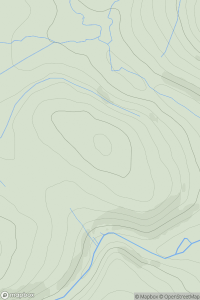 Thumbnail image for Tom na Vowin showing contour plot for surrounding peak