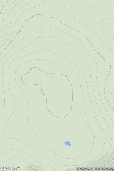 Thumbnail image for Creag Thoraraidh showing contour plot for surrounding peak